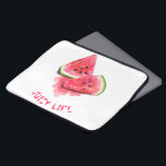 Red Sweet Juicy Watermelon Pieces Tasty - Drawing  Laptop Sleeve<br><div class="desc">Red Sweet Juicy Watermelon Pieces Tasty - Drawing Fresh Summer Fruit - Choose / Add Your Unique Text / Font / Color - Make Your Special Gift - Resize and move or remove and add elements / image with customization tool ! - Drawing and Design by MIGNED. You can also...</div>