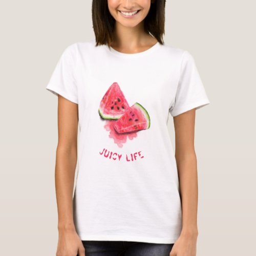 Red Sweet Juicy Watermelon Pieces Tasty _ Fresh T_Shirt