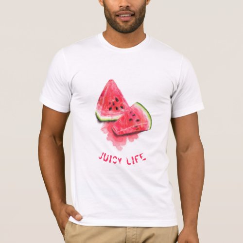 Red Sweet Juicy Watermelon Pieces Tasty _ Fresh  T_Shirt