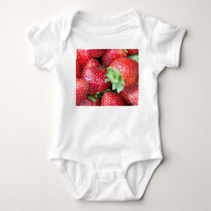Red Sweet Strawberries Baby Bodysuit