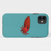 Red Swimming Cuttlefish Case-Mate iPhone Case (Back (Horizontal))