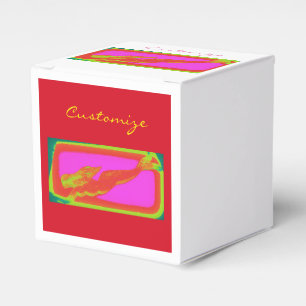 red swimming mermaid favor boxes