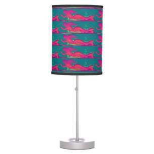 red swimming mermaids table tamp table lamp