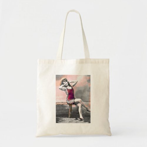 Red Swimsuit Girl Tote Bag