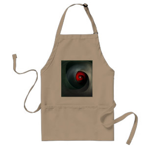 Red Swirl Artistic Modern Abstract Art Pattern #19 Adult Apron