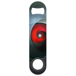 Red Swirl Artistic Modern Abstract Art Pattern #19 Bar Key