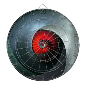 Red Swirl Artistic Modern Abstract Art Pattern #19 Dart Board