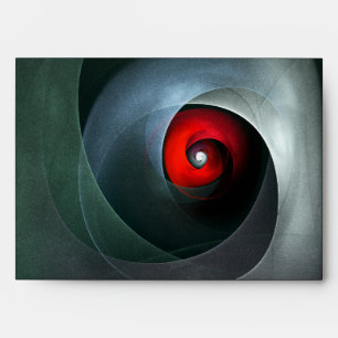 Red Swirl Artistic Modern Abstract Art Pattern #19 Envelope