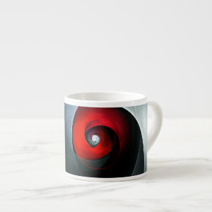 Red Swirl Artistic Modern Abstract Art Pattern #19 Espresso Cup