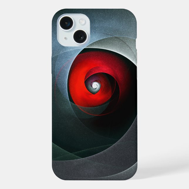 Red Swirl Artistic Modern Abstract Art Pattern #19 iPhone Case (Back)