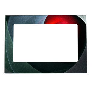 Red Swirl Artistic Modern Abstract Art Pattern #19 Magnetic Frame