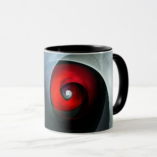 Red Swirl Artistic Modern Abstract Art Pattern #19
