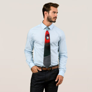 Red Swirl Artistic Modern Abstract Art Pattern #19 Neck Tie