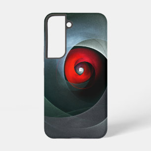 Red Swirl Artistic Modern Abstract Art Pattern #19 Samsung Galaxy S22 Case
