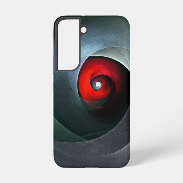 Red Swirl Artistic Modern Abstract Art Pattern #19 Samsung Galaxy Case (Back)