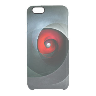 Red Swirl Artistic Modern Abstract Art Pattern #19 Clear iPhone 6/6S Case
