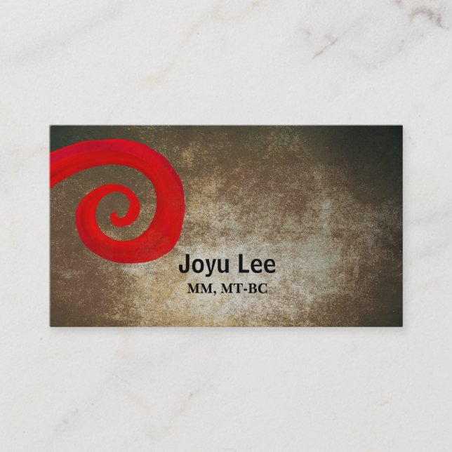 Red Swirl Business Card (Front)