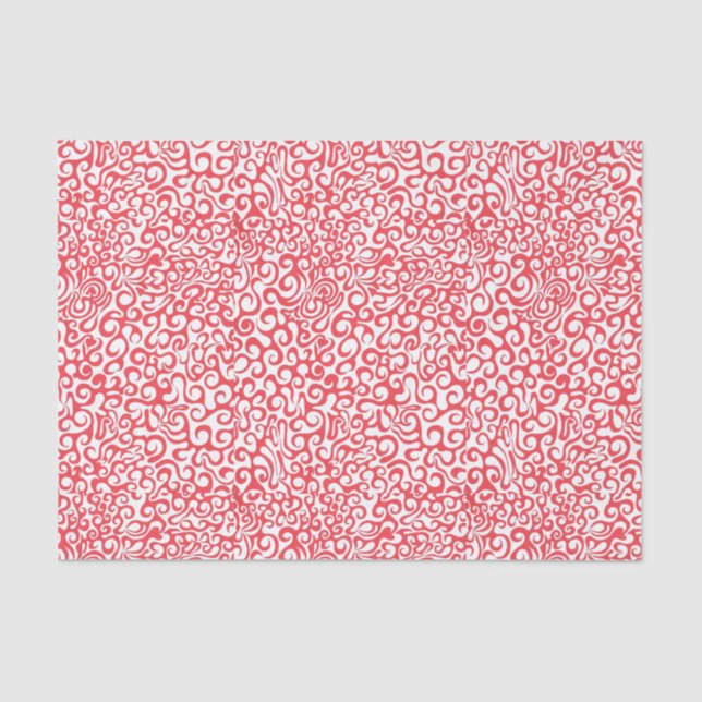 Red Swirl Tissue Paper (Front)