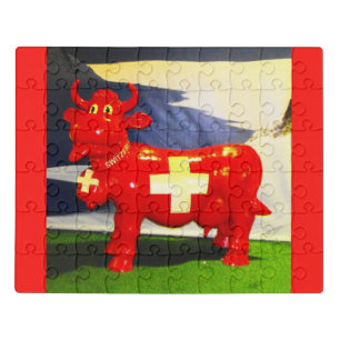 Red Swiss cow Jigsaw Puzzle