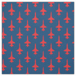 Red T-38 Talon Pattern on Dark Blue Fabric