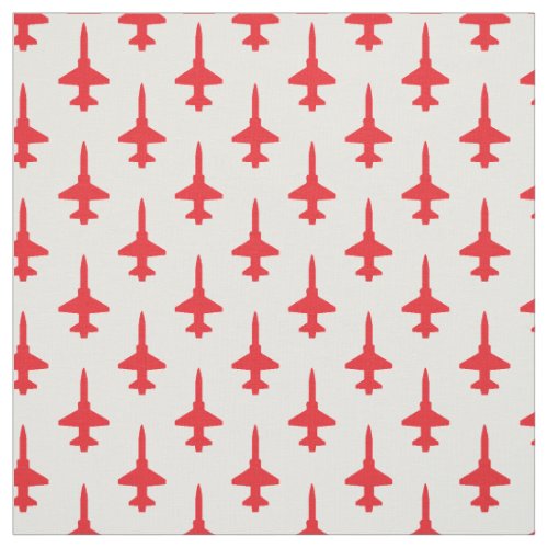 Red T_38 Talon Pattern on White Fabric