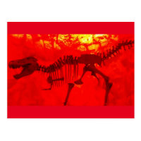 Red T-rex Postcard