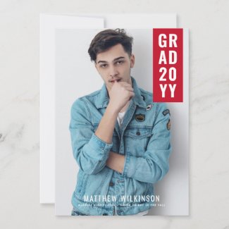 Red Tab Graduation Announcement