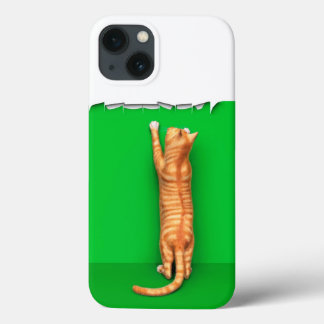 Red tabby cat rips paper Case-Mate iPhone case