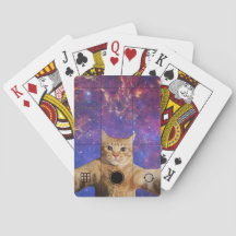 Red Tabby Cat Taking a Selfie in Space