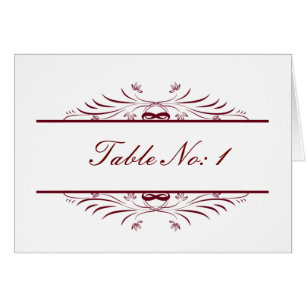red table seating card