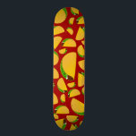 Red taco pattern skateboard<br><div class="desc">Yummy taco gift ideas. Taco with cheese, cheese, tomatoes, lettuce, sour cream and ground beef with a red background. The perfect gift for taco lovers, chefs and cooks.</div>