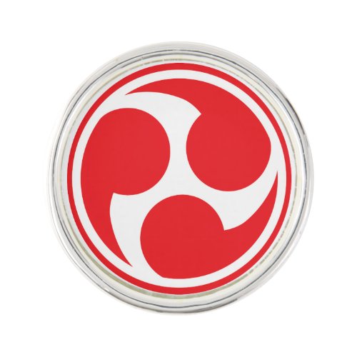 Red Taiko Mitsudomoe Lapel Pin