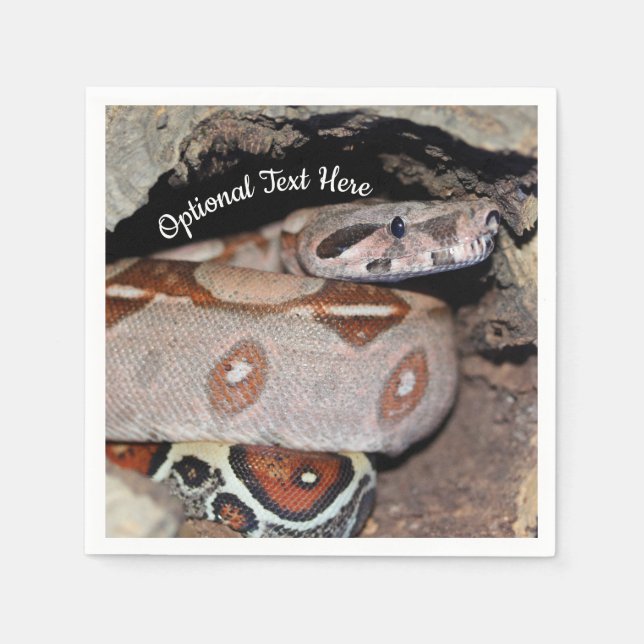Red Tail Boa Constrictor Napkins (Front)
