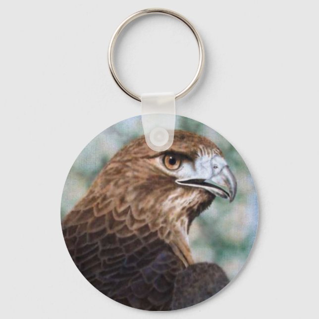 Red-tail Hawk airbrush Keychain (Front)