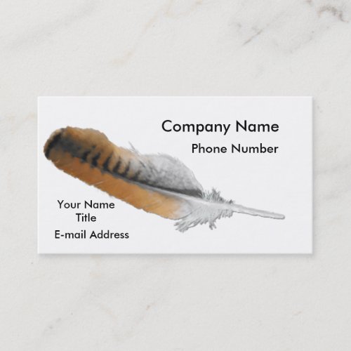 Red-tail Hawk feather Business Card Templates
