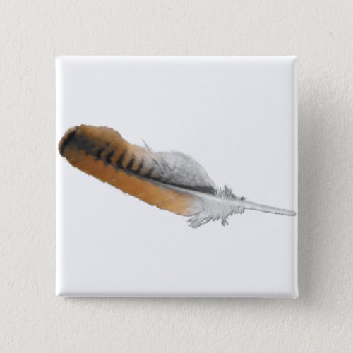 Red_tail Hawk feather Button