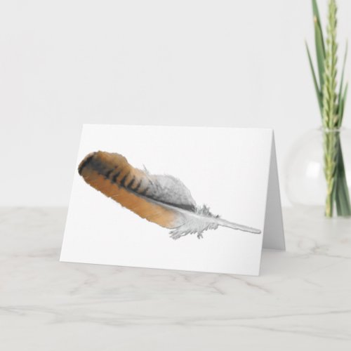 Red_tail Hawk feather Card