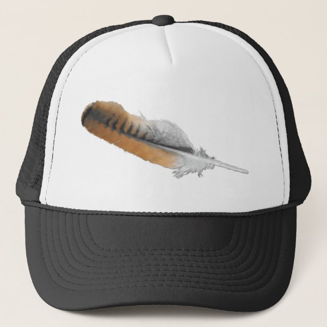 Red-tail Hawk feather Trucker Hat (Front)