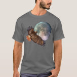 Red-tail Hawk &amp; Full Moon Wildlife Shirt at Zazzle