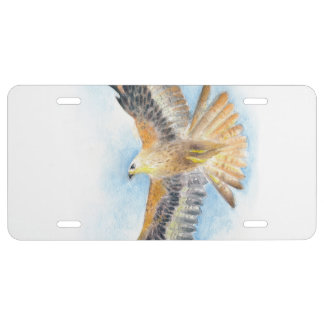 Red Tail Hawk License Plate
