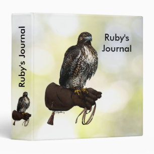 Red-tail Hawk on Glove 3 Ring Binder