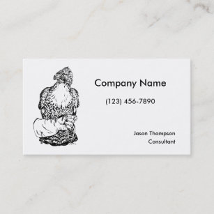 Red-tail Hawk on Glove Business Card