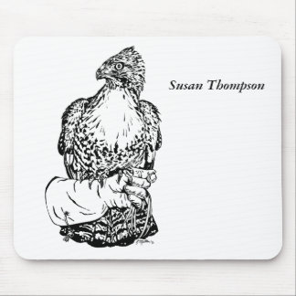 Red-tail Hawk on Glove Mouse Pad