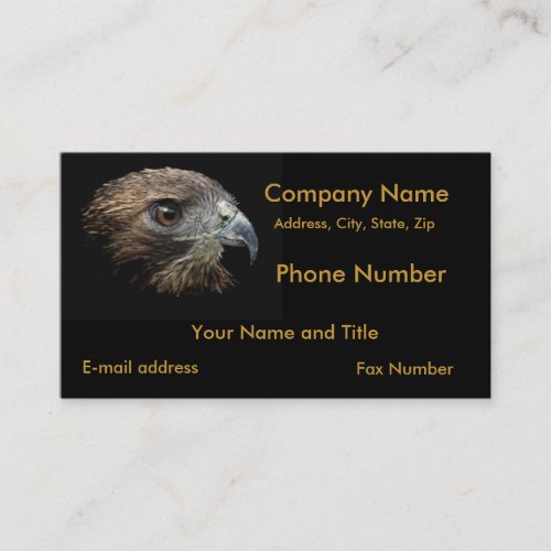Red-tail Hawk pastel Business Card