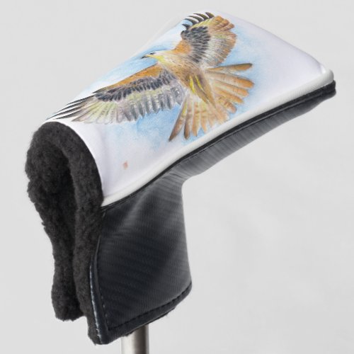 Red Tail Hawk Watercolor Art Golf Head Cover