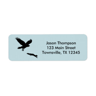 Red tail on squirrel silouette label