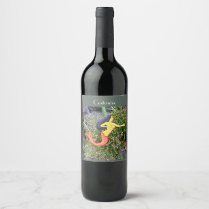 Red-tail sirena mermaid Thunder_Cove Wine Label