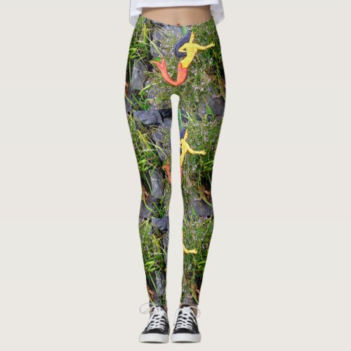 red_tail sirena mermaids green leggings