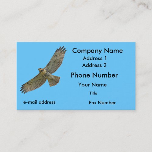 red-tail soaring business card template