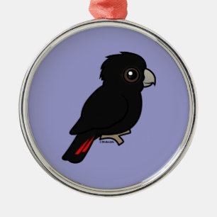Red-tailed Black Cockatoo Metal Ornament